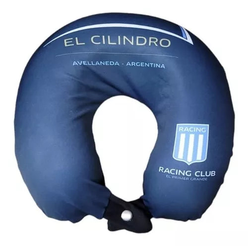 Smart Travel Cervical Pillow - Racing Club Football Cylinder - Almohada De Viaje Cervical Inteligente Futbol El Cilindro Racing Club