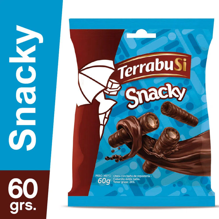 Snacky Terrabusi Habanitos Double Chocolate Covered Cookies, 60 g / 2.11 oz