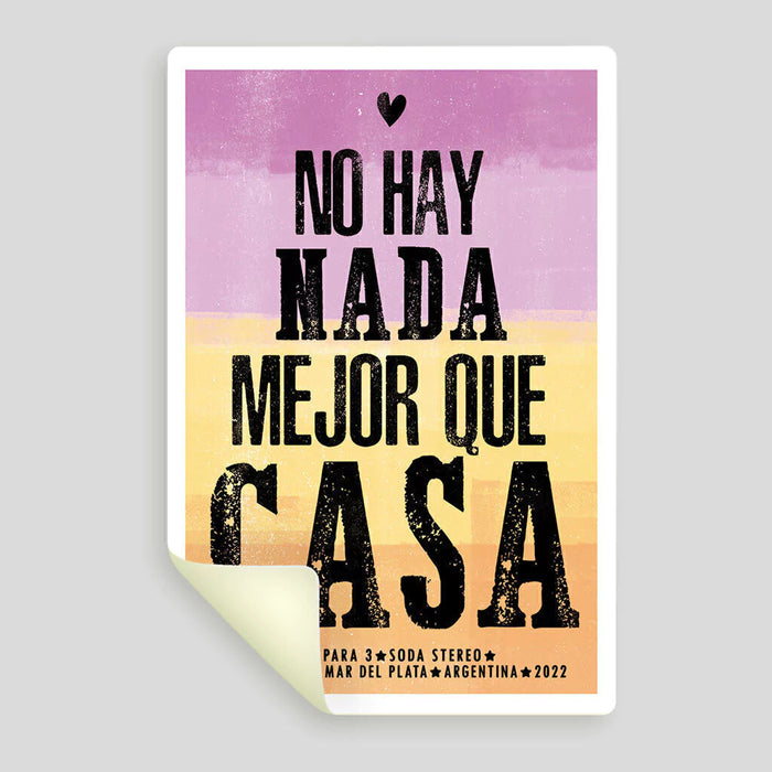 Soda Stereo Calco - Nada Mejor Que Casa - Vibrant House Decal - Premium Vinyl Sticker