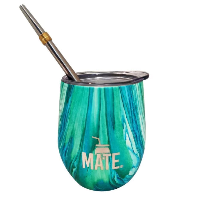 Stainless Steel Jade MATE INNOVA: Spill-Proof Lid, Includes Straw