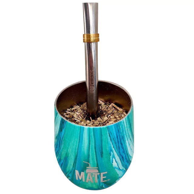 Stainless Steel Jade MATE INNOVA: Spill-Proof Lid, Includes Straw