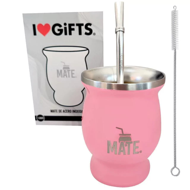 Stainless Steel Mate Set | Rose Infusion | Includes Straw