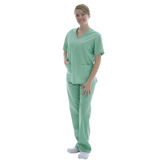 Suedy Uniform Classic Unisex: Arciel Fabric, 3 Spacious Pockets, Top-Quality Ambo (Green Clinic)