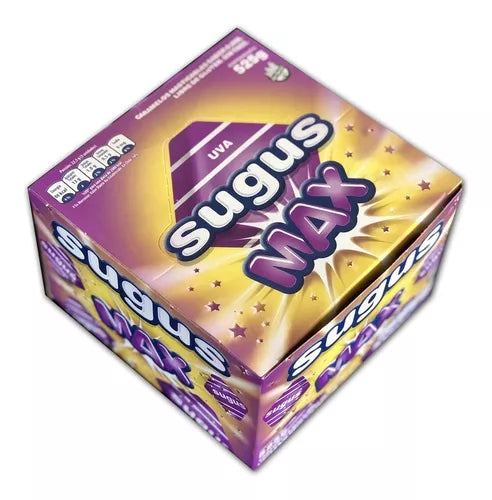 Sugus Max Uva Soft Candy Blocks Grape Flavored Gluten Free, 525 g / 1.15 lb Box