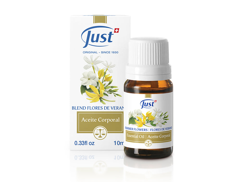 Just | Summer Blossom Essential Oils - Dermatologically Tested , Joy & Freedom | 10 ml - 0.33 fl oz