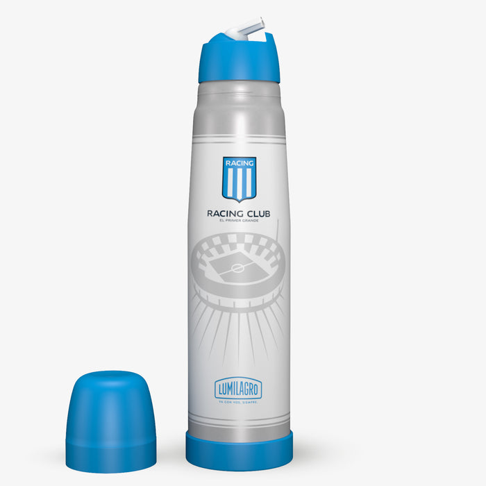 Lumilagro Termo de Acero Luminox RACING CLUB | Stainless Steel Thermos Vacuum Bottle with Pouring Beak for Mate, 1 l / 33.8 fl oz