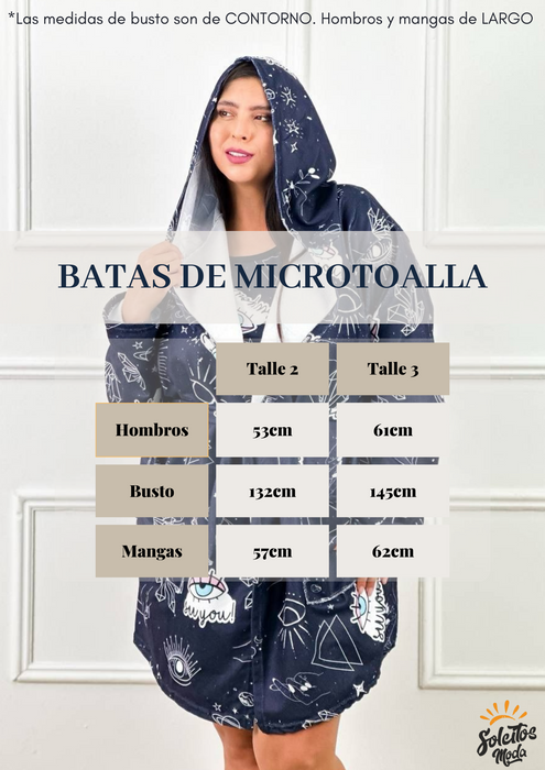 Solcitos Moda Butterfly-Printed Animated Microfiber Robes – Luxuriously Soft, Absorbent, and Stylish Bathrobes with Hood and Pockets – Includes Belt for Added Convenience - Batas de Microtoalla Modelo Mariposas