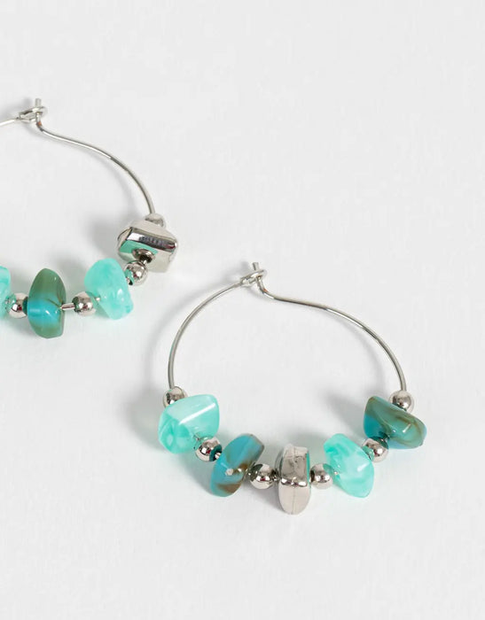 TODOMODA | Chic Fashion Hoop Earrings with Stones - Stylish Statement Accessories