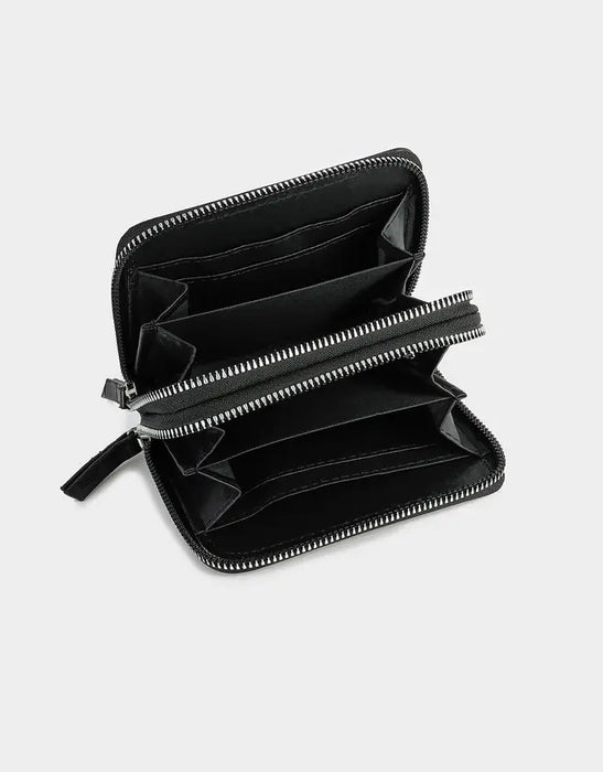 TODOMODA | Glossy Croco Charol Wallet with Double Closure - Chic & Practical
