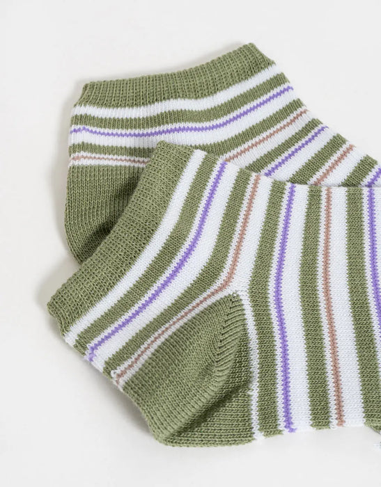 TODOMODA | Multicolor Cotton Striped Knee-High Socks - Vibrant and Comfortable
