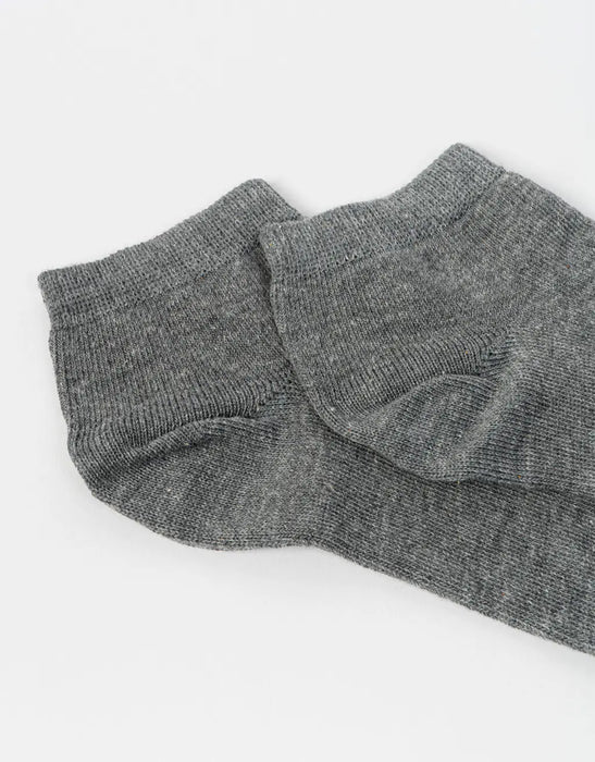 TODOMODA | Simple Gray Cotton Low-Cut Socks - Comfortable and Stylish