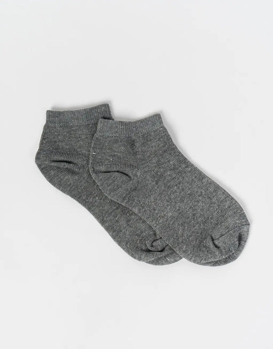 TODOMODA | Simple Gray Cotton Low-Cut Socks - Comfortable and Stylish