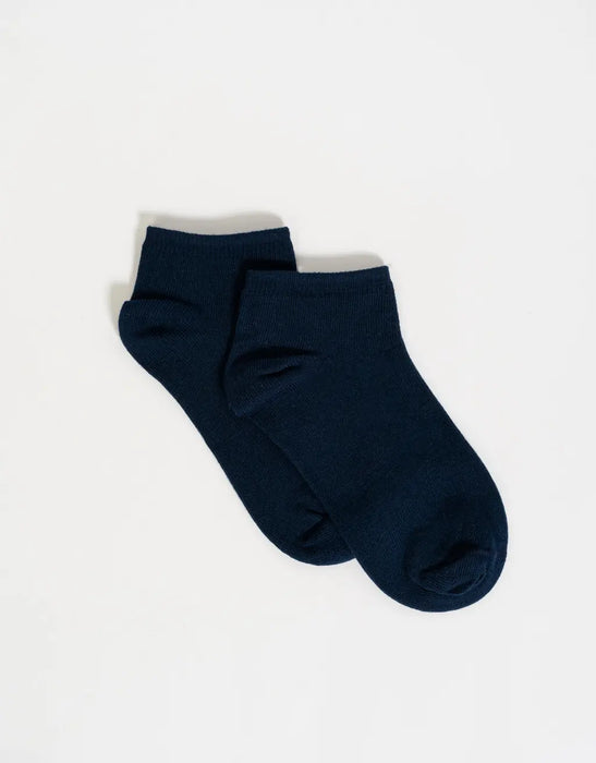 TODOMODA | Smooth Blue Cotton Low-Cut Socks - Comfortable and Stylish