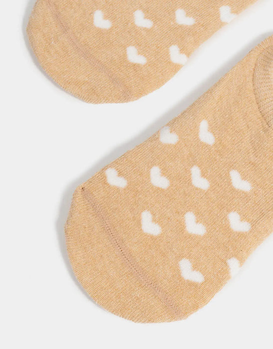 TODOMODA | Soft Cotton Heart Pattern No-Show Socks - Comfortable Invisible Footwear