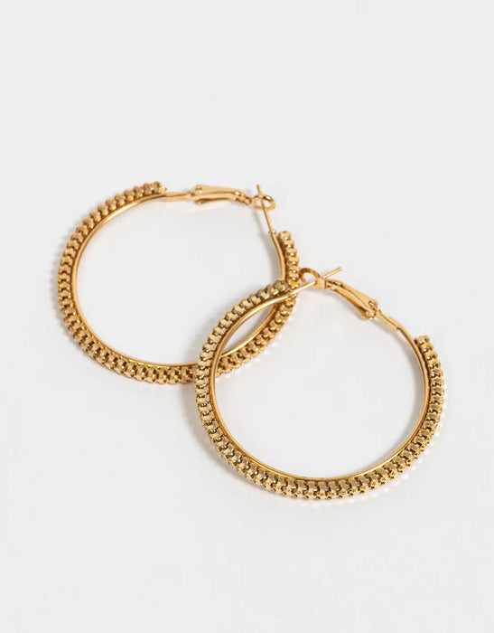 TODOMODA | Textured Hoop Earrings - Stylish Fashion Accessories for a Trendy Look