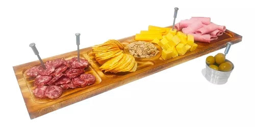 Tabla para Picada Large Charcuterie Board Set with Copetinera, Picks, and Dips - Ultimate Entertaining Kit!