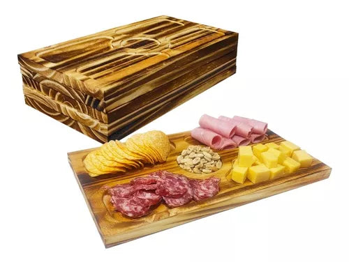 Tabla para Picada Wooden Charcuterie Board - 5 Compartment Picada Set for Entertaining Bliss (6 count)