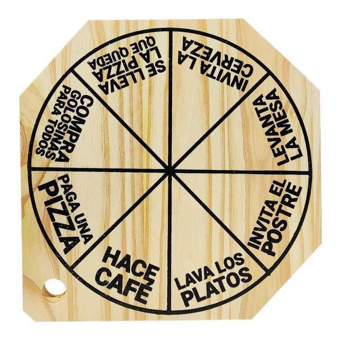 Tabla para Pizza Wooden Pizza Board - Stylish and Serigraphed for Perfect Pizza Presentation (10 count)