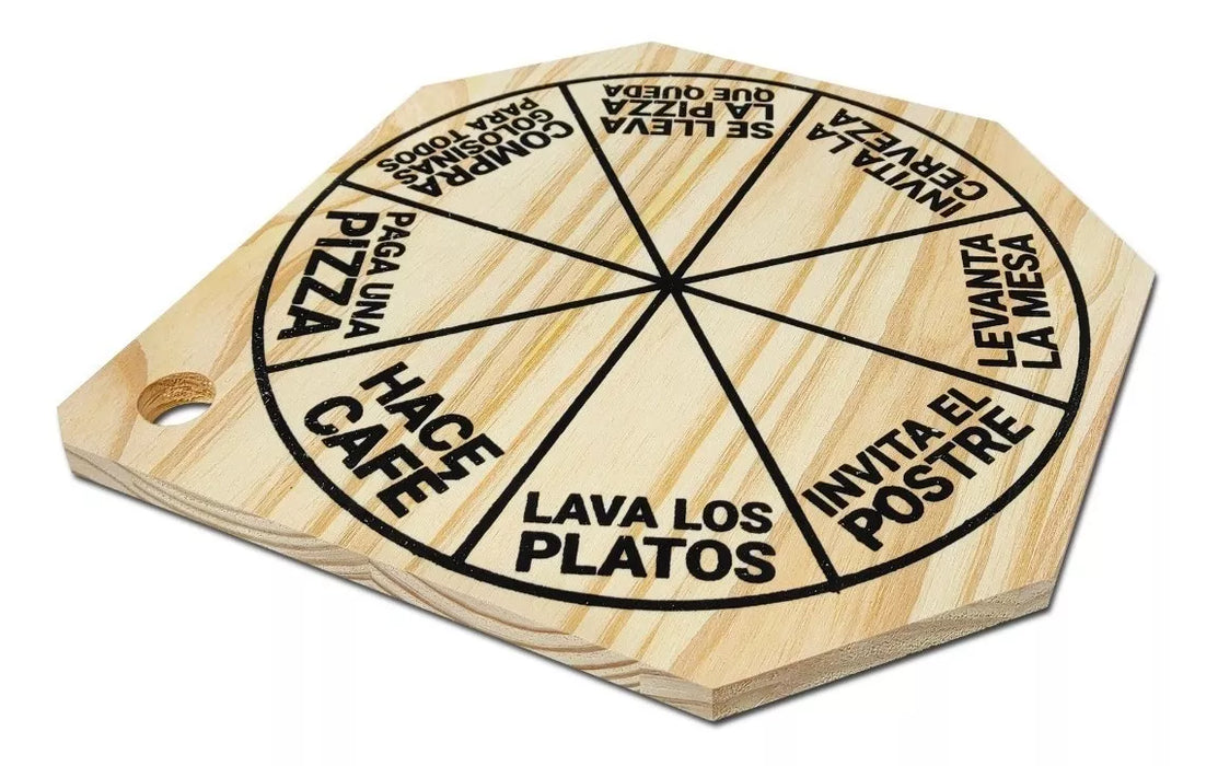 Tabla para Pizza Wooden Pizza Board - Stylish and Serigraphed for Perfect Pizza Presentation (10 count)