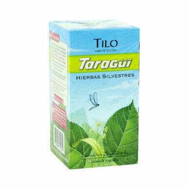 Taragüi Tilo Linden Tea Bags Natural Digestive Herbs Ideal for After Meals, 25 tea bags