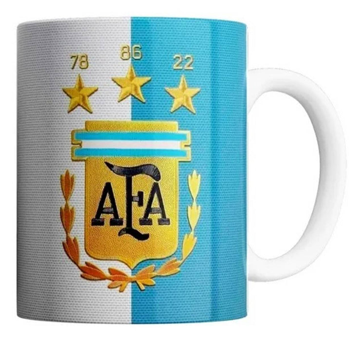 Taza Cerámica Three Stars Selección Argentina Ceramic Coffee Mug Tea Cup Argentina Champion Design, Ceramic Cup Printed On Both Sides