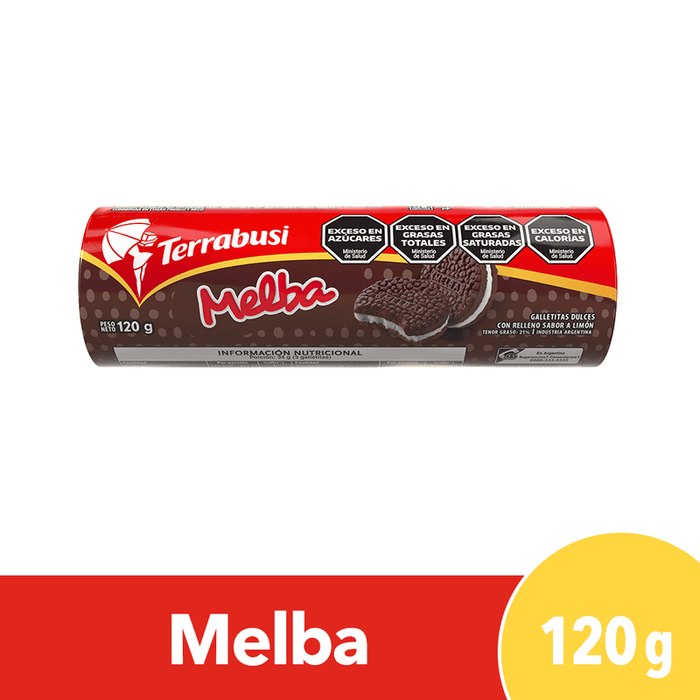 Terrabusi Galletitas Melba, Chocolate Cookies 120 g / 4.2 oz (pack of 3)