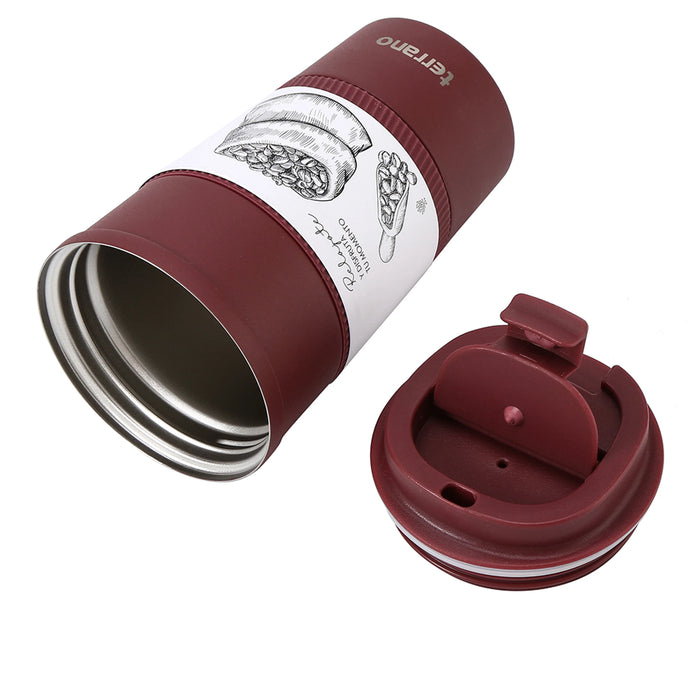 Terrano | Hermetic Screw Cap Thermal Coffee Mug with Silicone Grip - Stay Hot and Stylish | 510 ML