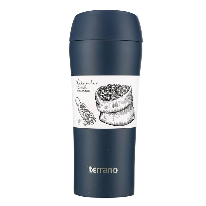 Terrano | Hermetic Screw Cap Thermal Mug with One-Click Open/Close Button | 450 ML