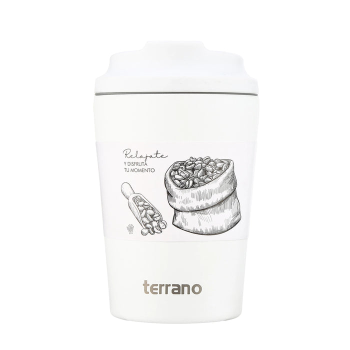 Terrano | Hermetic Screw Cap Thermal Travel Mug - Ideal Size for Hot/Cold Drinks | 350 ML