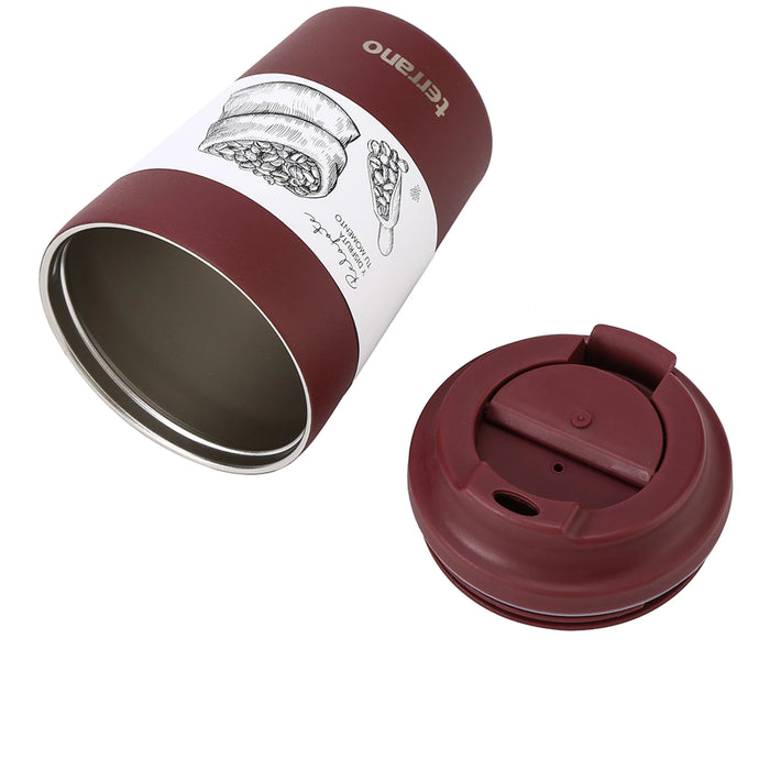Terrano | Hermetic Screw Cap Thermal Travel Mug - Ideal Size for Hot/Cold Drinks | 350 ML