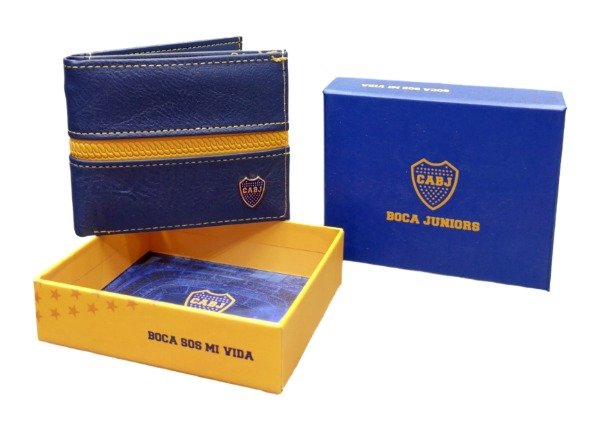 The Hincha House Leather Wallet - Official Boca Juniors - Genuine Leather - Exclusive Fan Merchandise - Billetera Cuero Oficial Boca Juniors