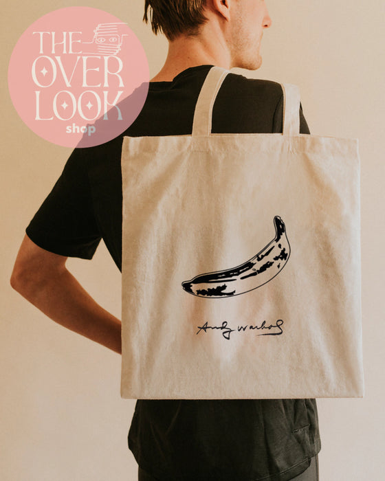 The Over Look | Banana Art Canvas Tote Bag by Andy Warhol