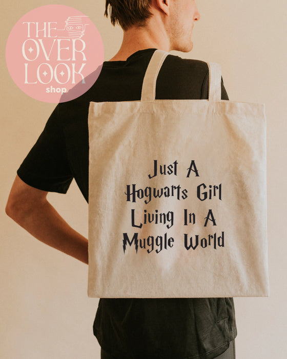 The Over Look | Just a Hogwarts Girl Canvas Tote Bag - Harry Potter