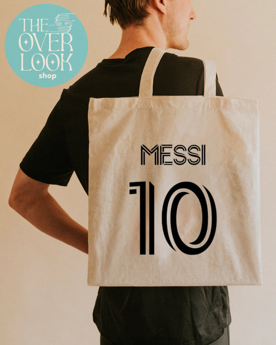 The Over Look | Messi Inter Miami Canvas Tote Bag - Stylish & Durable