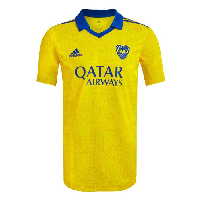 Adidas Boca 22/23 Third Men's Jersey | AEROREADY Technology | Yellow with Blue Accents