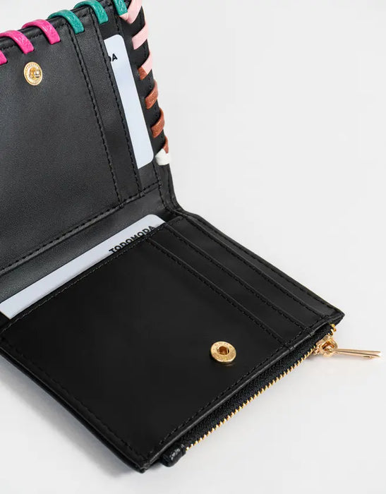 TODOMODA | Faux Leather Braided Wallet - Stylish & Durable - Slim Design