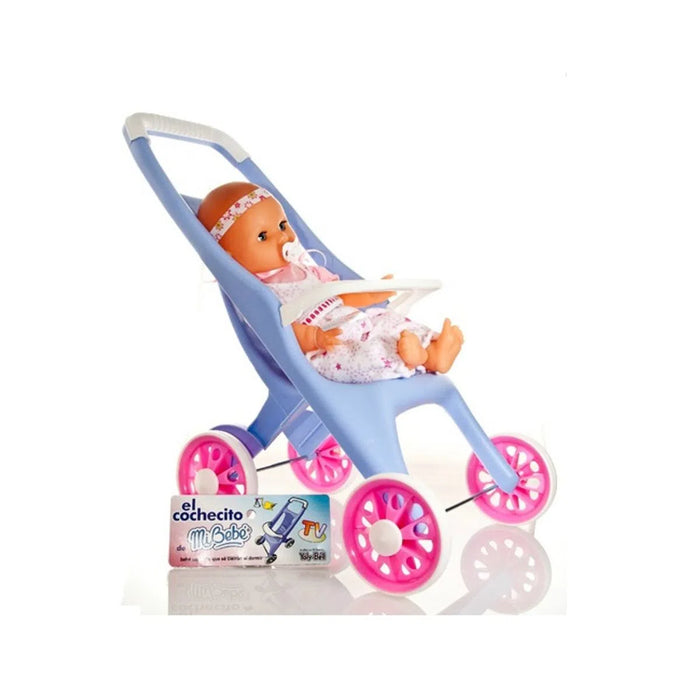 Yoly Bell Baby Doll Mi Bebé - Large 43 cm Doll with Toy Stroller