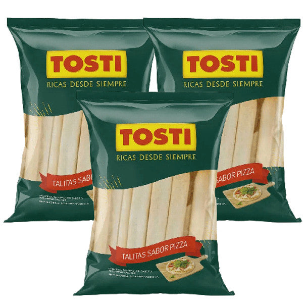 Tosti Talitas Pizza Flavored Long Crackers Snacks, 100 g / 3.25 oz ea (pack of 3)