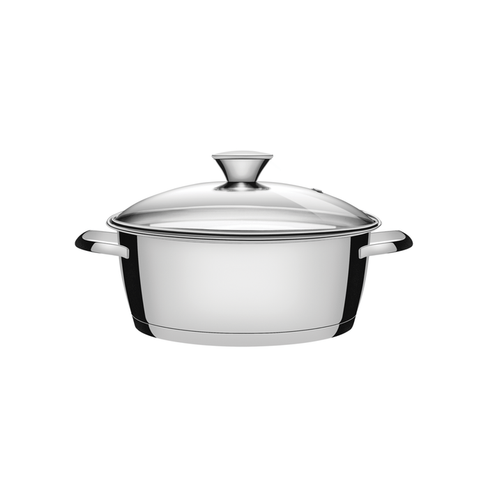 Tramontina Allegra 24 cm Stainless Steel Triple Bottom Saucepan - Durable Cookware for Efficient Cooking