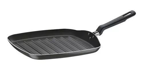 Tramontina Turin Bifera Square Non - Stick Grill Frying Pan with Plastic Handle 24 cm / 9.4''