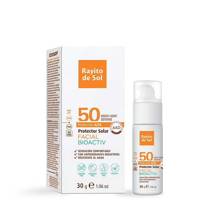 Rayito de Sol | Ultimate Defense: High Protection FPS 50 Facial Sunscreen | Dispenser Valve | 30 g / 1.06 fl oz