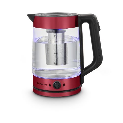 1.8L Electric Auto-Shutoff Glass Kettle, with Removable Tea