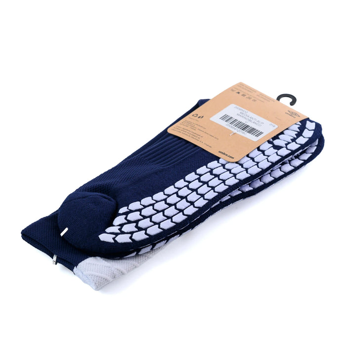 Umbro Men's Blue Cotton Anti-Slip Socks - Comfort and Style Combined, Stay Sure-Footed All Day Long
