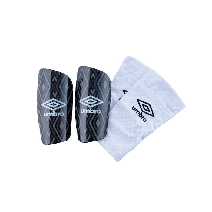 Umbro White Pro Football Adult Men's Official Shin Guard - High-Performance Soccer Leg Protector