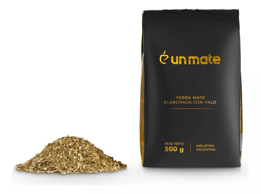 Un Mate Premium Yerba Mate with Vitamins & Energizing Effect - Smooth and Lasting Flavor, 500 g / 1.1 lb