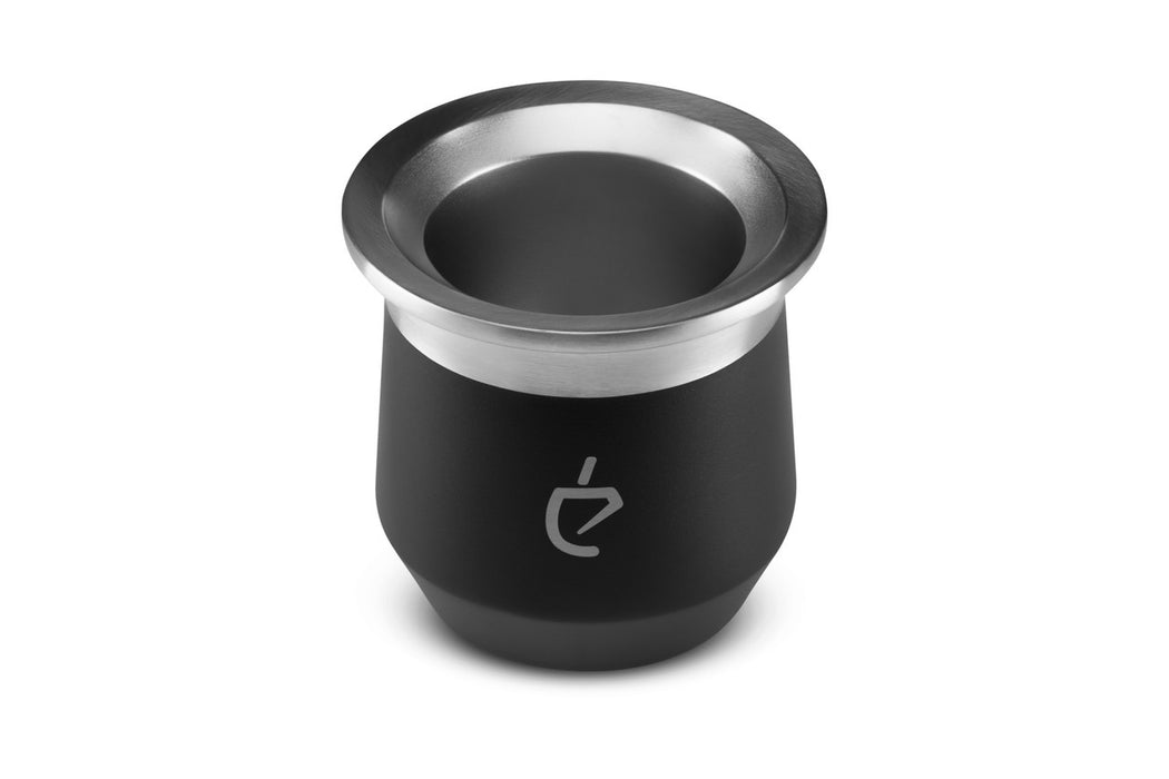 Un Mate Stainless Steel Vacuum-Insulated Mate Cup with Spill-Proof Lid (Black) - Taza Mate de acero inoxidable (Negro)
