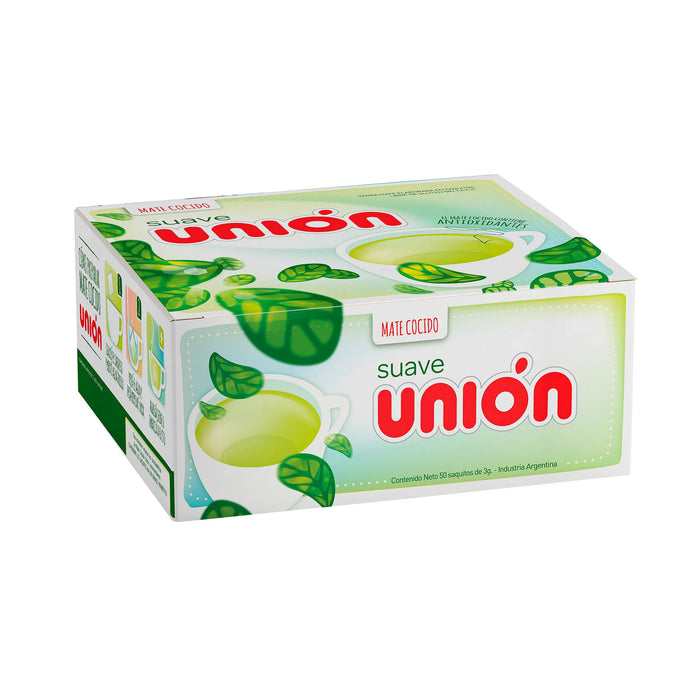 Unión Suave Soft Mate Cocido - Sacos de Erva Mate Prontos para Preparar (caixa com 50 saquinhos) 