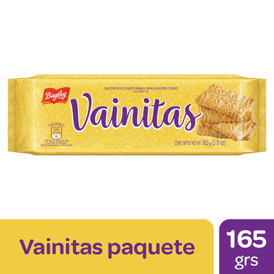 Vainitas Classic Vanilla Cookies Ideal for Cakes with Dulce de Leche, 165 g / 5.8 oz (pack of 3)