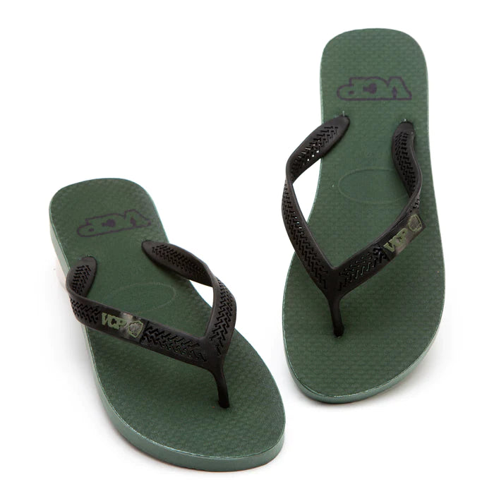 Van Como Piña Military and Black Flip Flops - Durable and Stylish Footwear for All Occasions