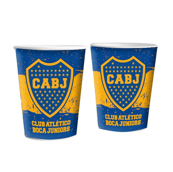Vasos Polipapel Boca Juniors 10-Piece Party Paper Cups Paper Drinking Cup for Water, Juice, Coffee or Tea (10 units)